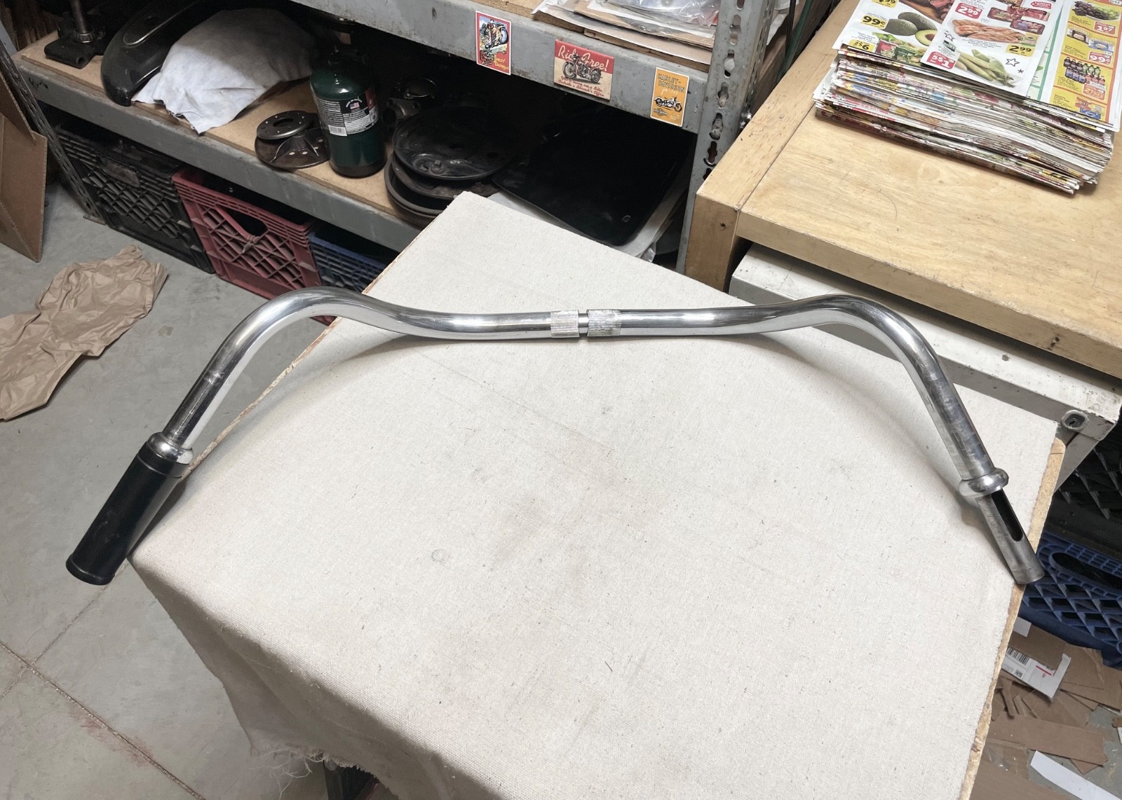 Harley FL Shovelhead Glide Split Handlebars, Internal Throttle (OEM, 1972-E74)