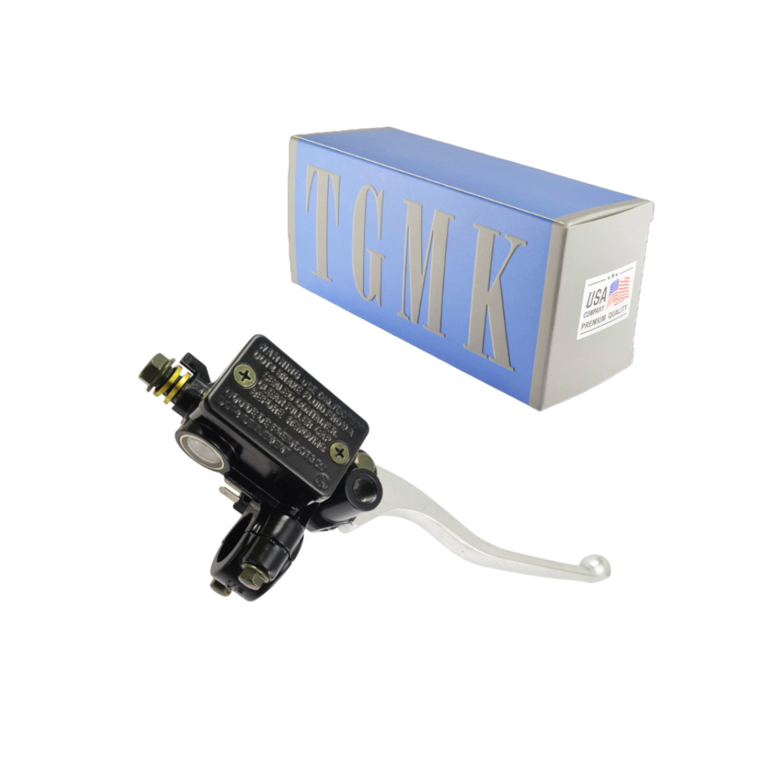 TGMK® Fit For Universal Motorcycle Brake Lever 22mm Master Cylinder Black/Silver