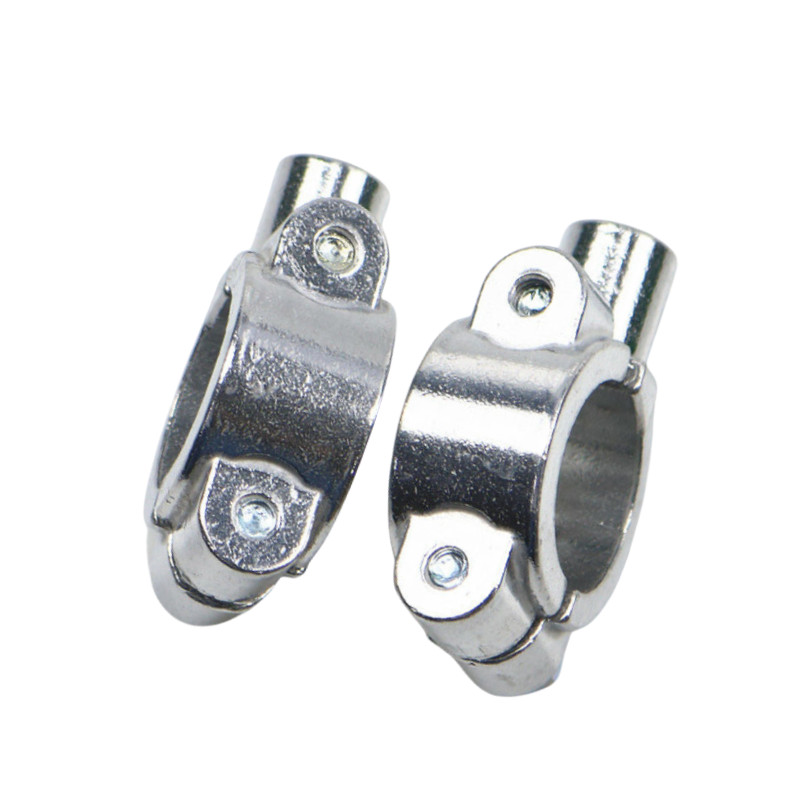 Silver 1″ 25mm Handlebar 8mm Mirror Clamp Mount Adapter For Cruiser Cafe Racer