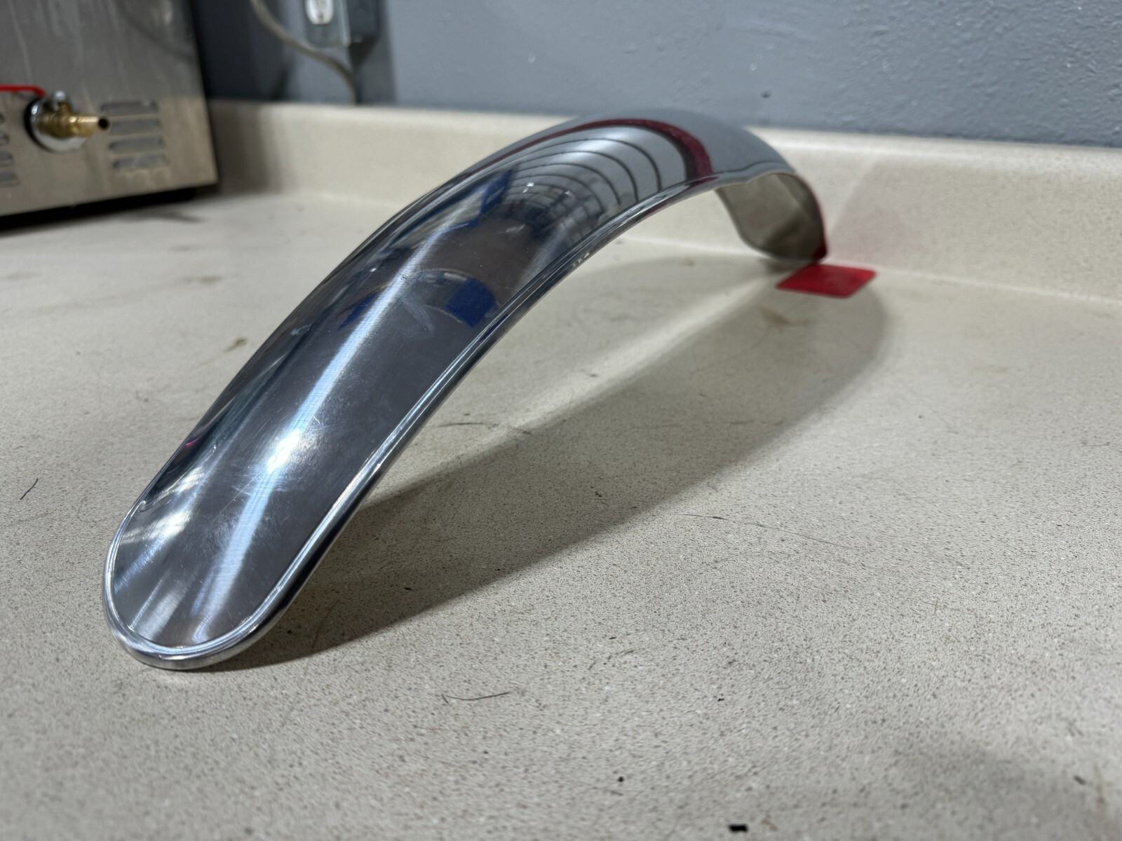 Vintage Universal Polished Aluminum Front Fender New in the Wrapper