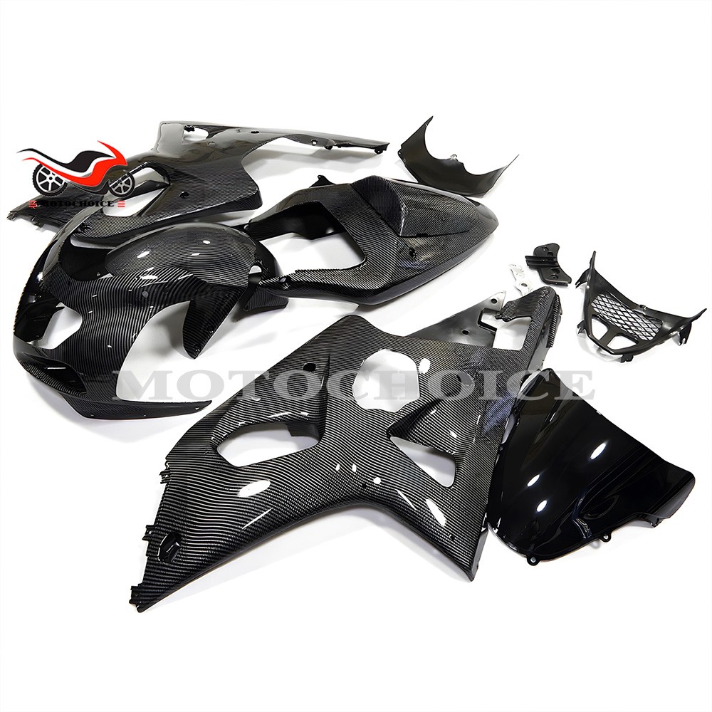 Black Carbon Fiber Fairing Kit For Suzuki GSXR1000 2000-2002 Injection Bodywork