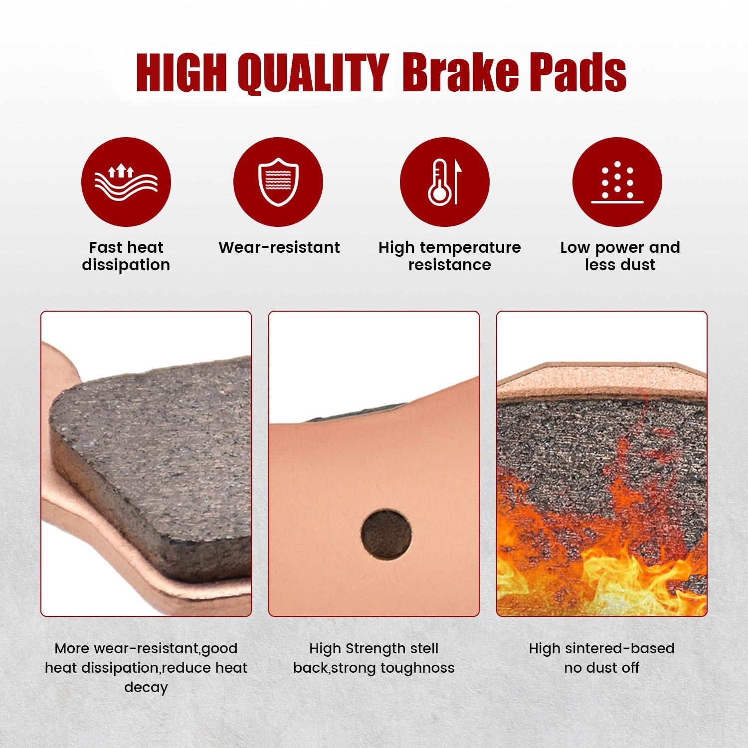 F+R Sintered Brake Pads For Yamaha R6S YZF-R6S 2003 04 2005 2006 2007 2008 2009