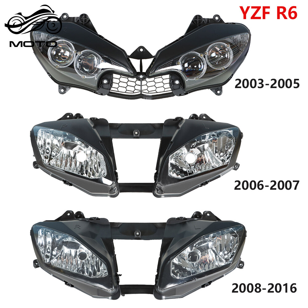 Front Headlight Assembly For Yamaha YZF R6 2003-2005 2006-2007 2008-2016 R6S