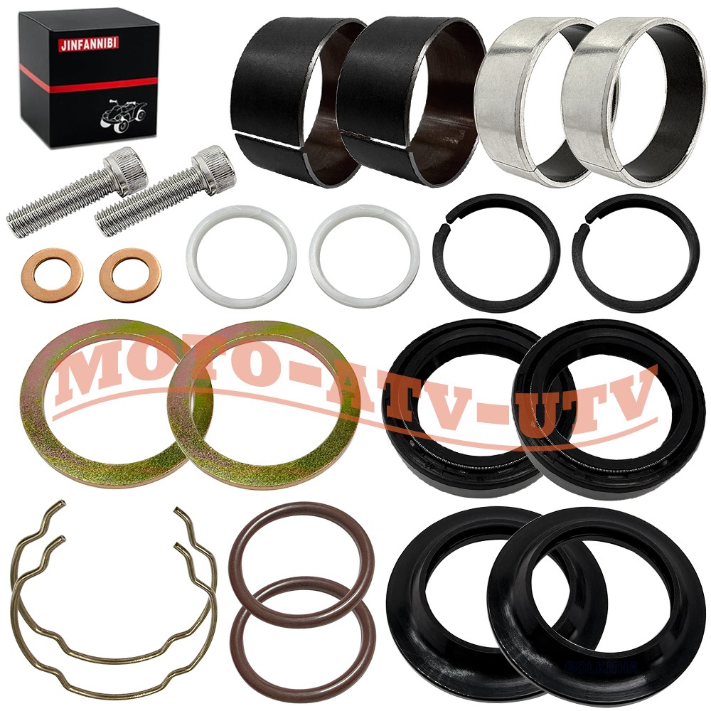 39mm Front Fork Bushing Dust Oil Seals Rebuild Kit For Harley XL883 XL1200 90-13