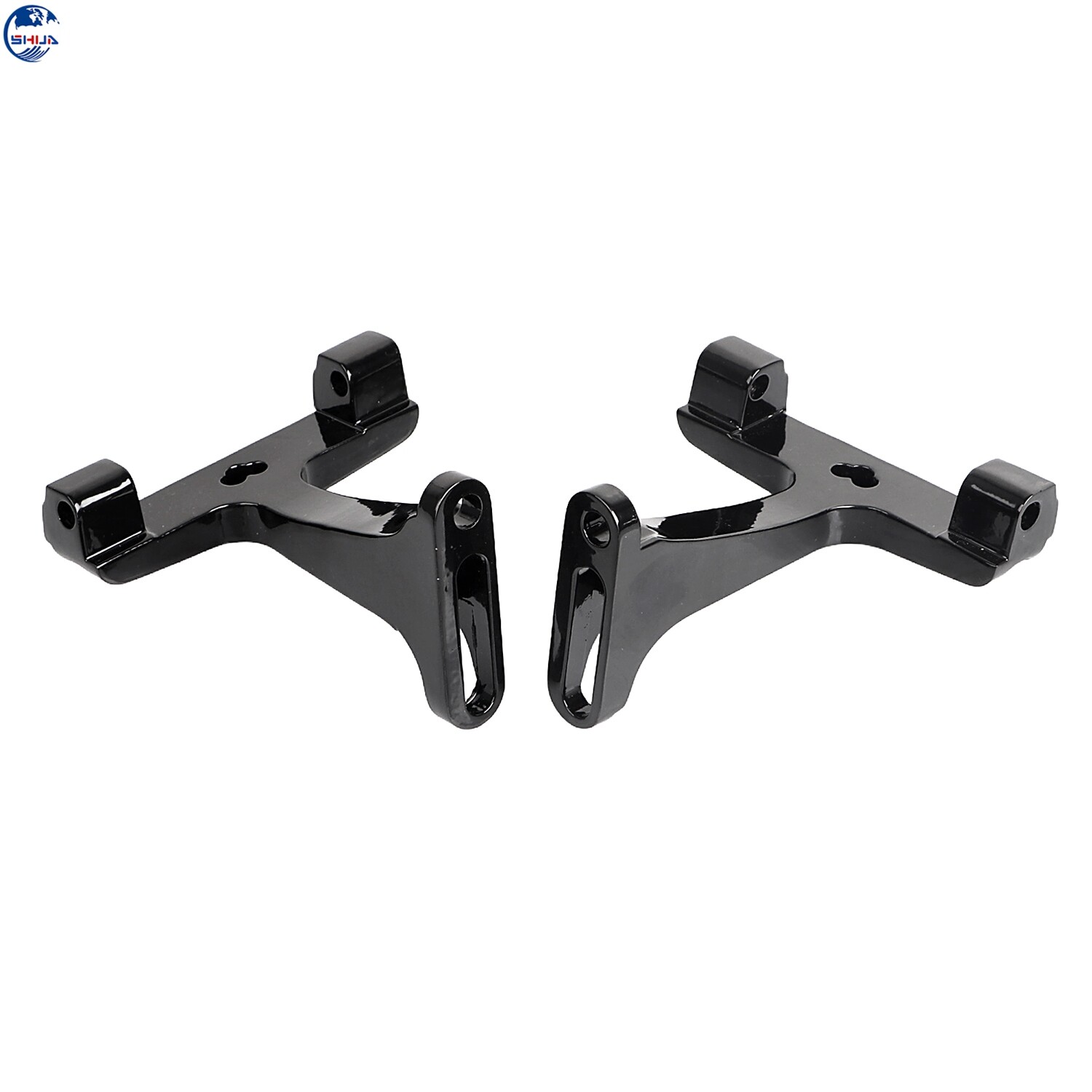 Black Passenger Floorboard Mount Bracket For Harley Electra Road Glide 1993-2023