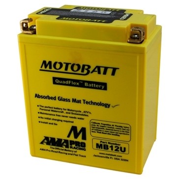 Motobatt MB12U Quadflex AGM 12V Battery – MB12U