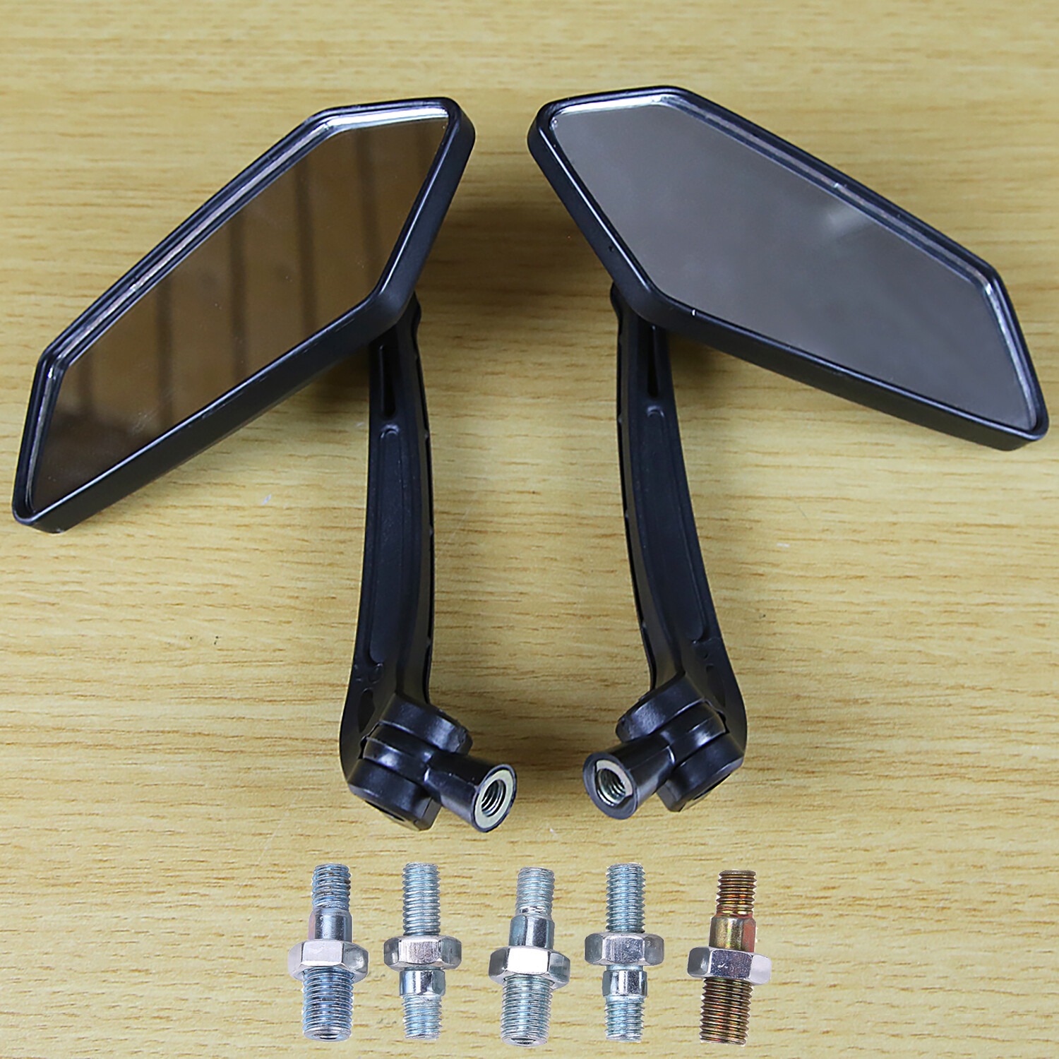 Universal Black 8/10mm Motorcycle Scooter Mirrors Pair