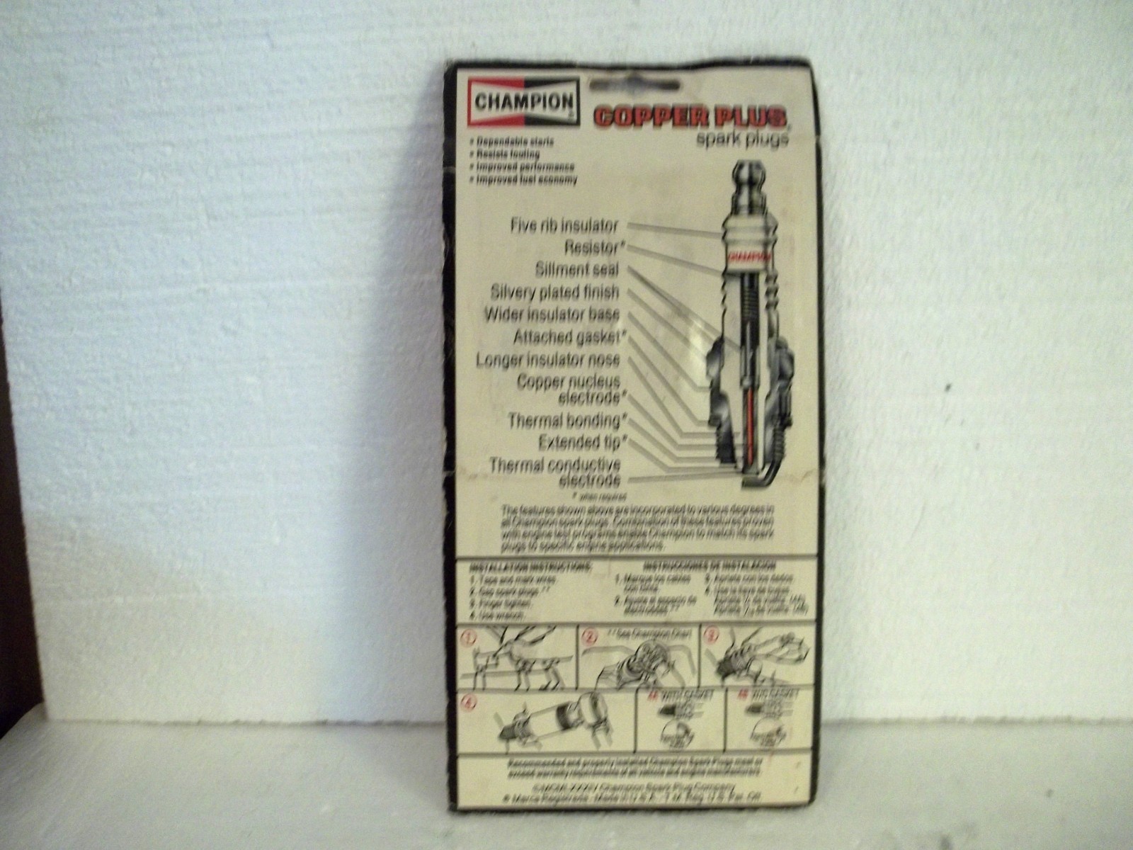 (8 pack) Champion stock # 18 Copper Plus Spark Plugs RV15YC4
