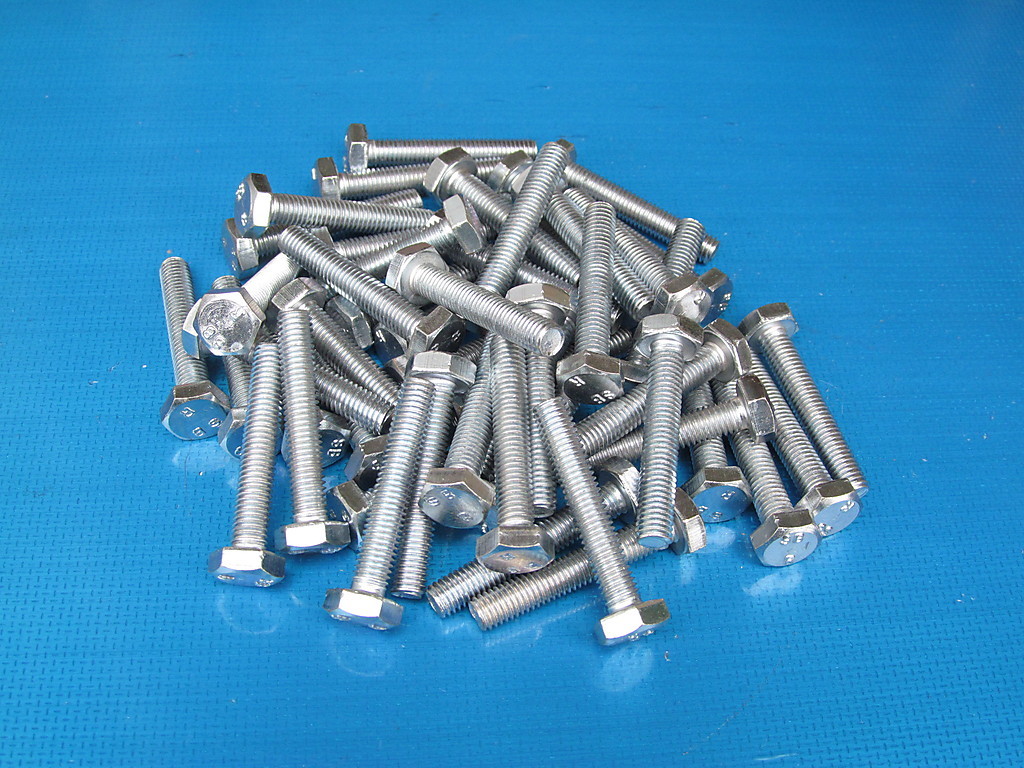 50 Pack. 1/4 x 1 1/2″ BSF Bolts Setscrews High Tensile Steel Bright Zinc Plated