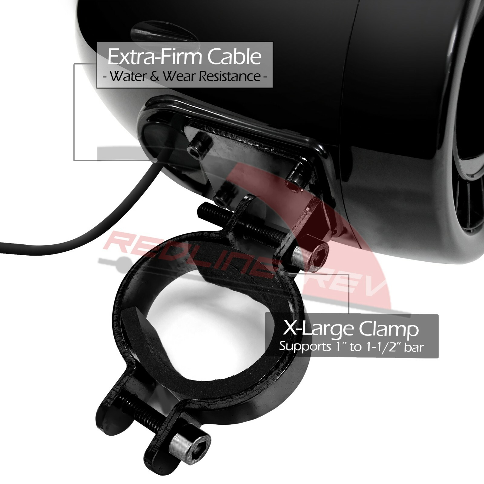 Waterproof Bluetooth Motorcycle Stereo Speaker Amp System MP3 Audio FM Radio AUX