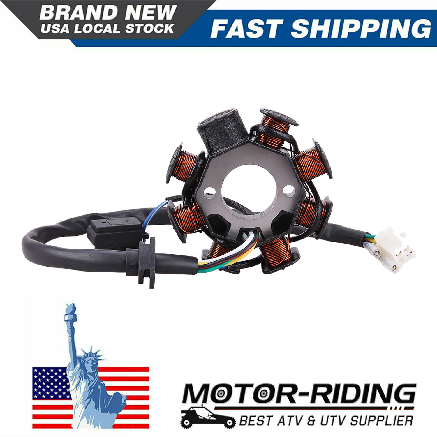 New Magneto Stator 8-Coil GY6 For 150cc ATV Moped Go Kart Scooter JCL Taotao