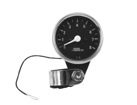 Black Face Mini Tach Tachometer For Harley Fits all models, Mechanical Drive