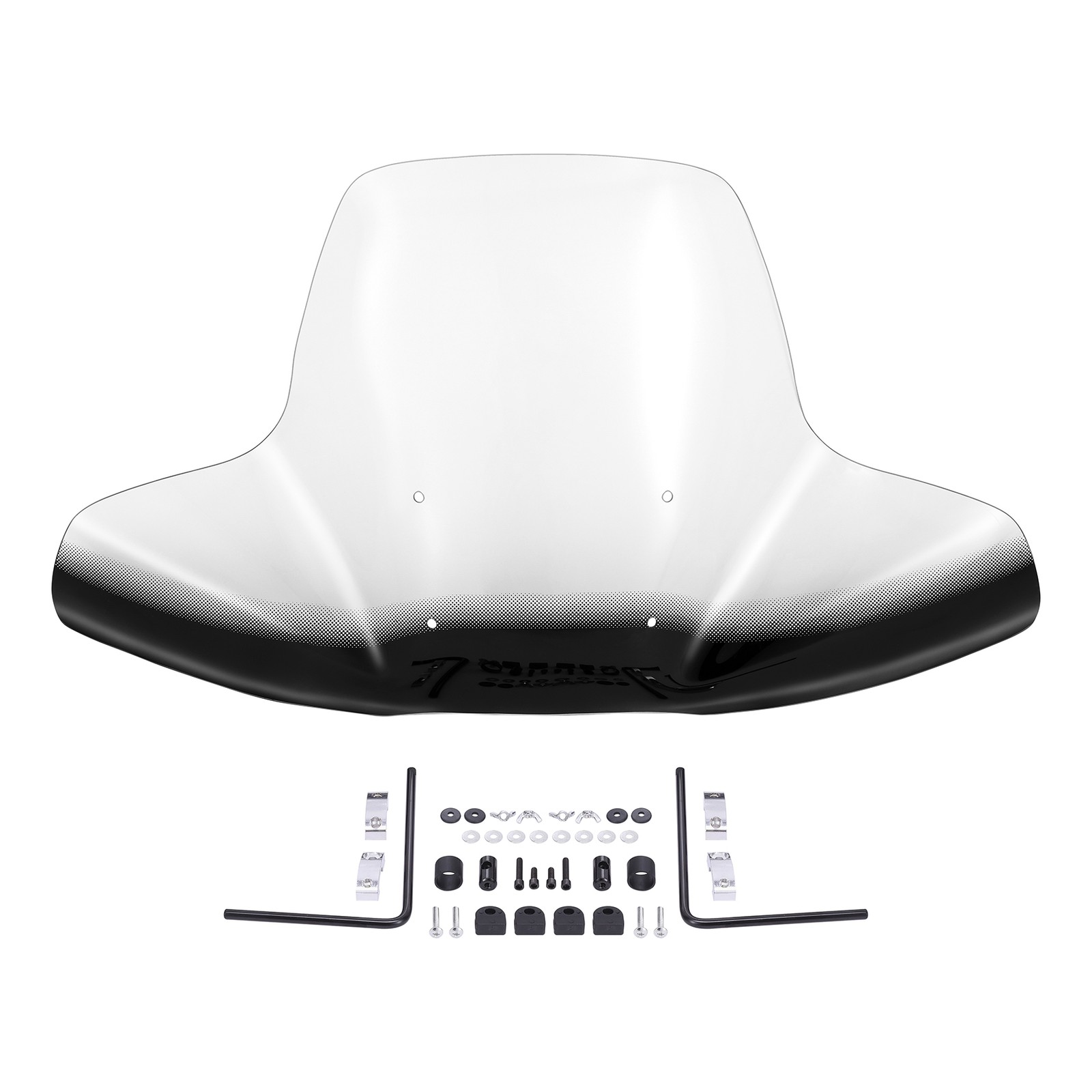 Clear Motorcycle Windshield Universal Fit For Harley Yamaha 7/8” 1” Handlebars