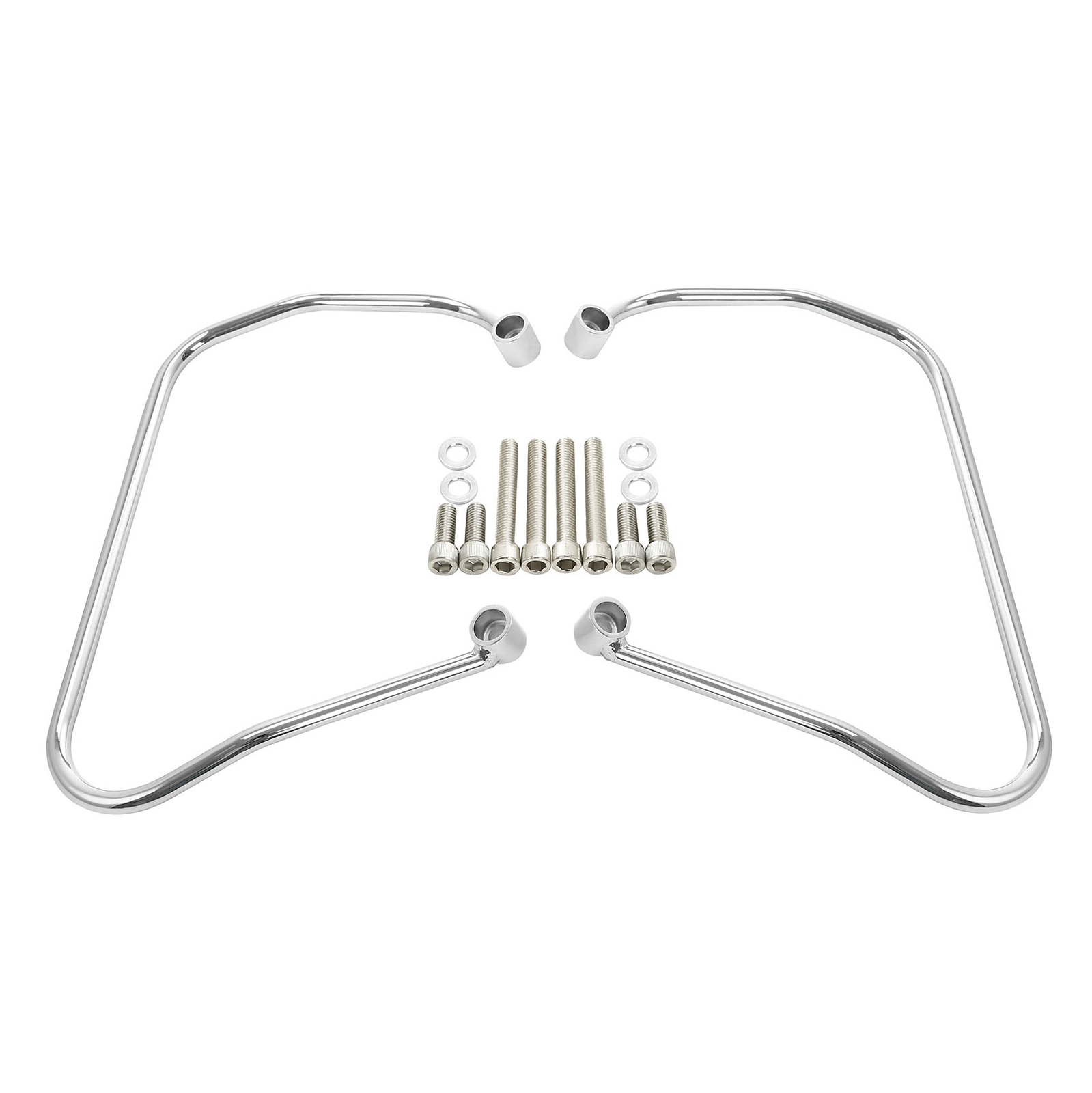 Saddlebag Support Bracket Mounts (Chrome) Fit For Harley Softail Street Bob 18+