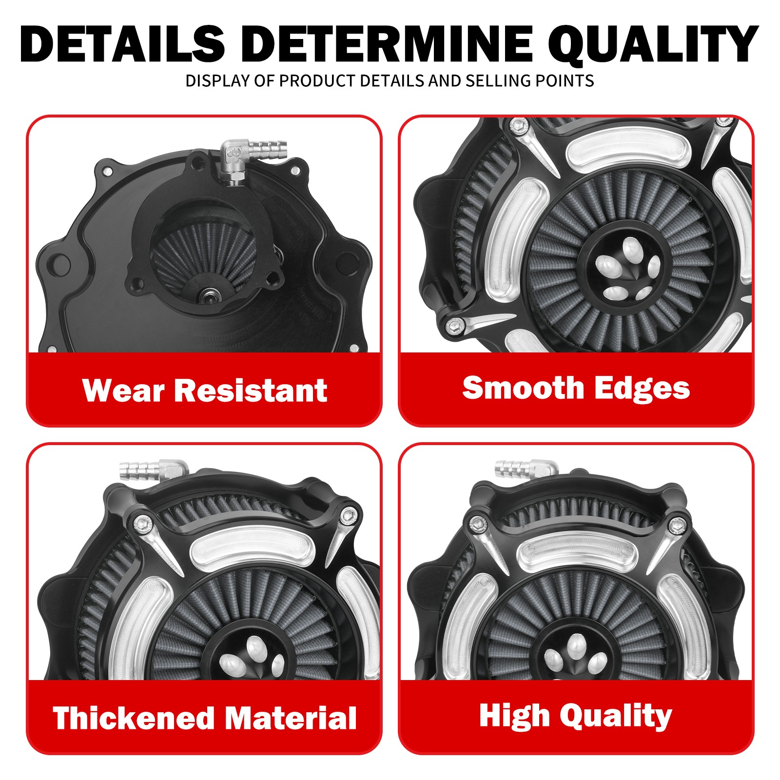 Air Filter Turbine Intake Cleaner For Harley Softail Breakout 25 Touring 24-up