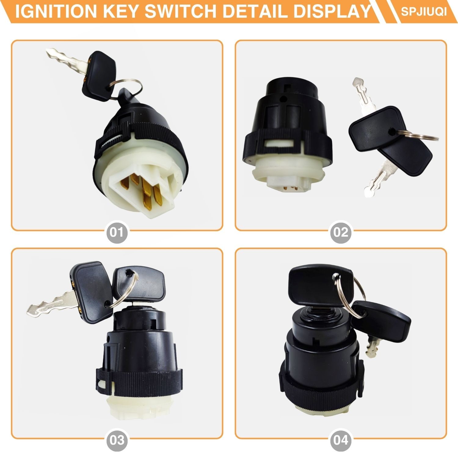 Ignition Key Switch for Kubota Utility Vehicle RTV500 RTV400 RTV-XG850
