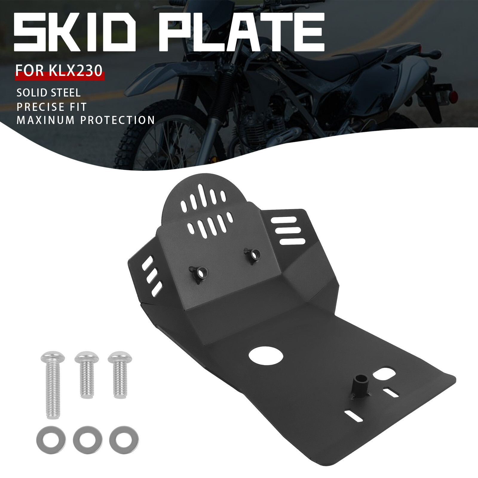 US For KAWASAKI KLX230 R 2020-22 KLX230S Skid Plate Engine Guard Protector Cover