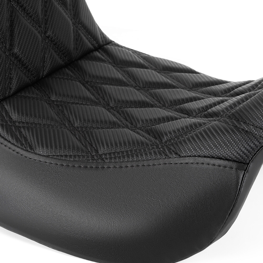 Step-Up Full Black One-Piece Seat For Harley Road King FLHR 08-23 Special 17-23
