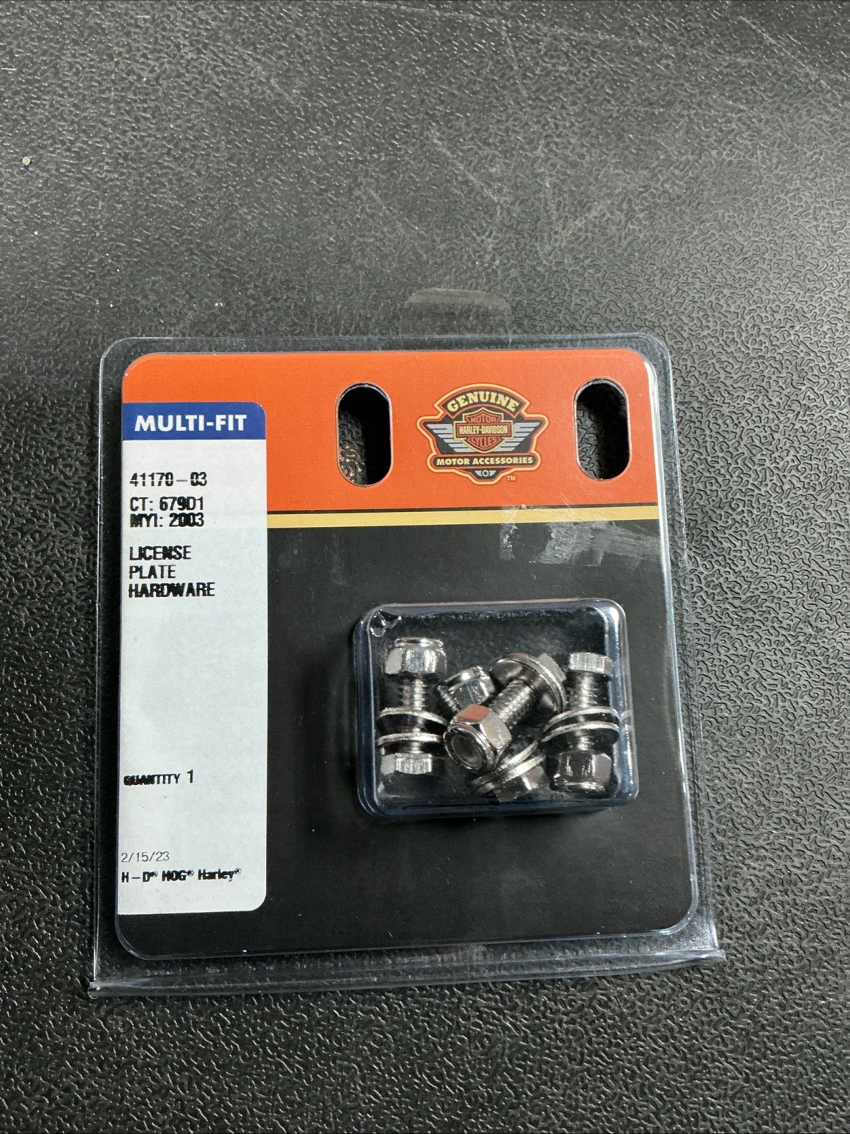 OEM Harley Davidson Willie G Skull License Plate Bolts Washer Hardware 41170-03