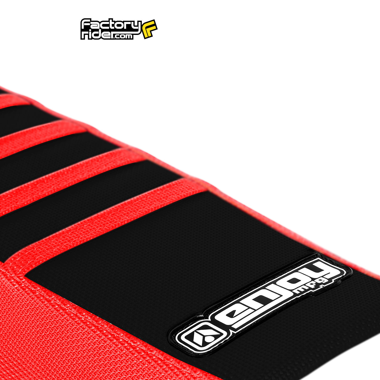 2003 – 2010 HONDA CR 85 SEAT COVER by Enjoy MFG RED & BLACK w/ RED RIBS #95