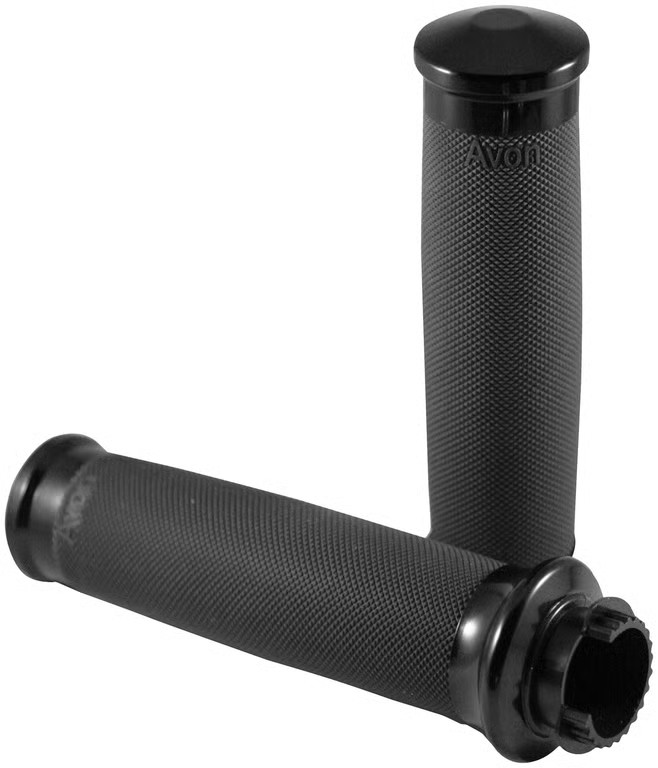 Avon Custom Contour Grips – Black Anodized Motorcycle Street Bike MT-CC-86-ANO