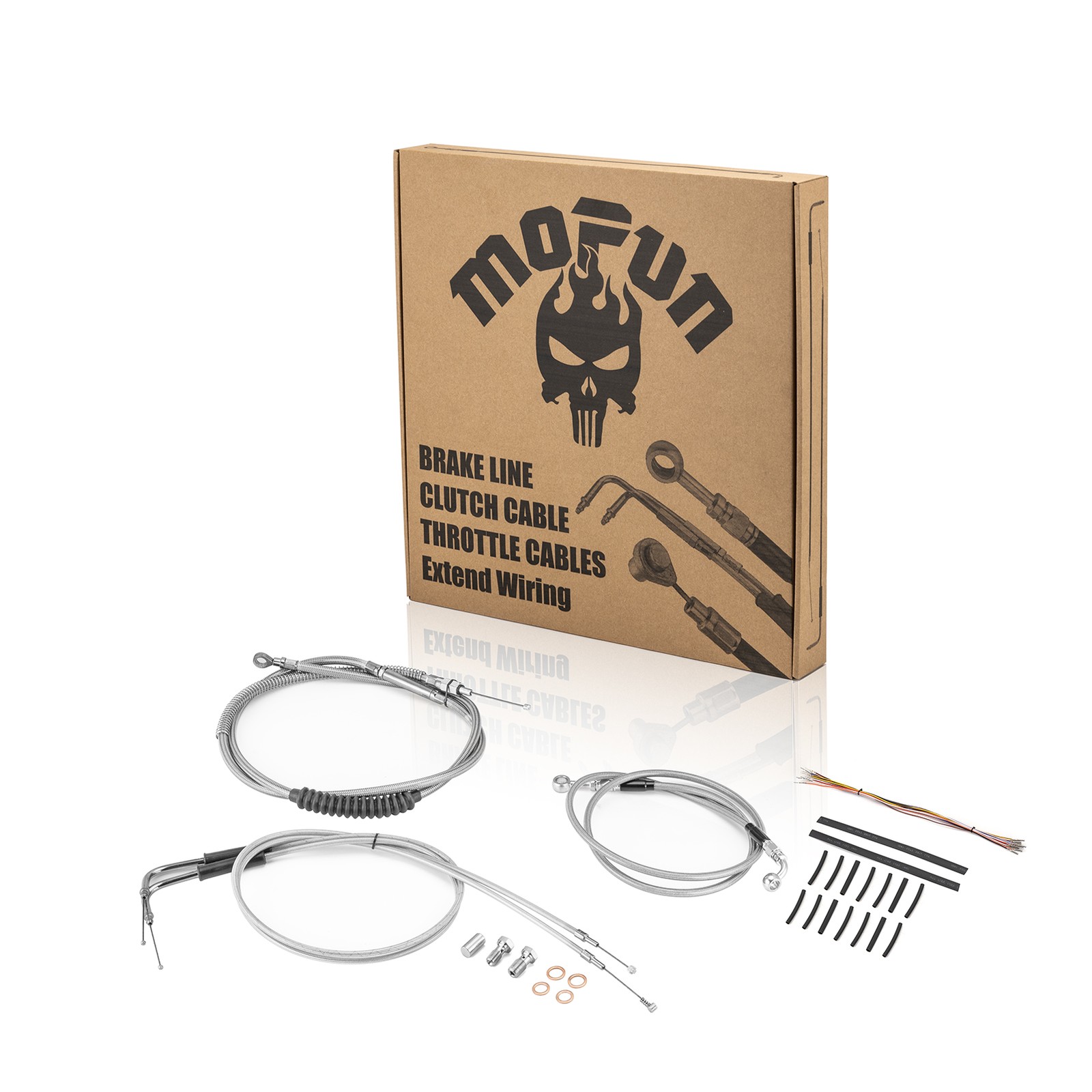 Cable Brake Line Kit Fit 12″ Handlebar For Harley Sportster 96-03 w/Non-ABS