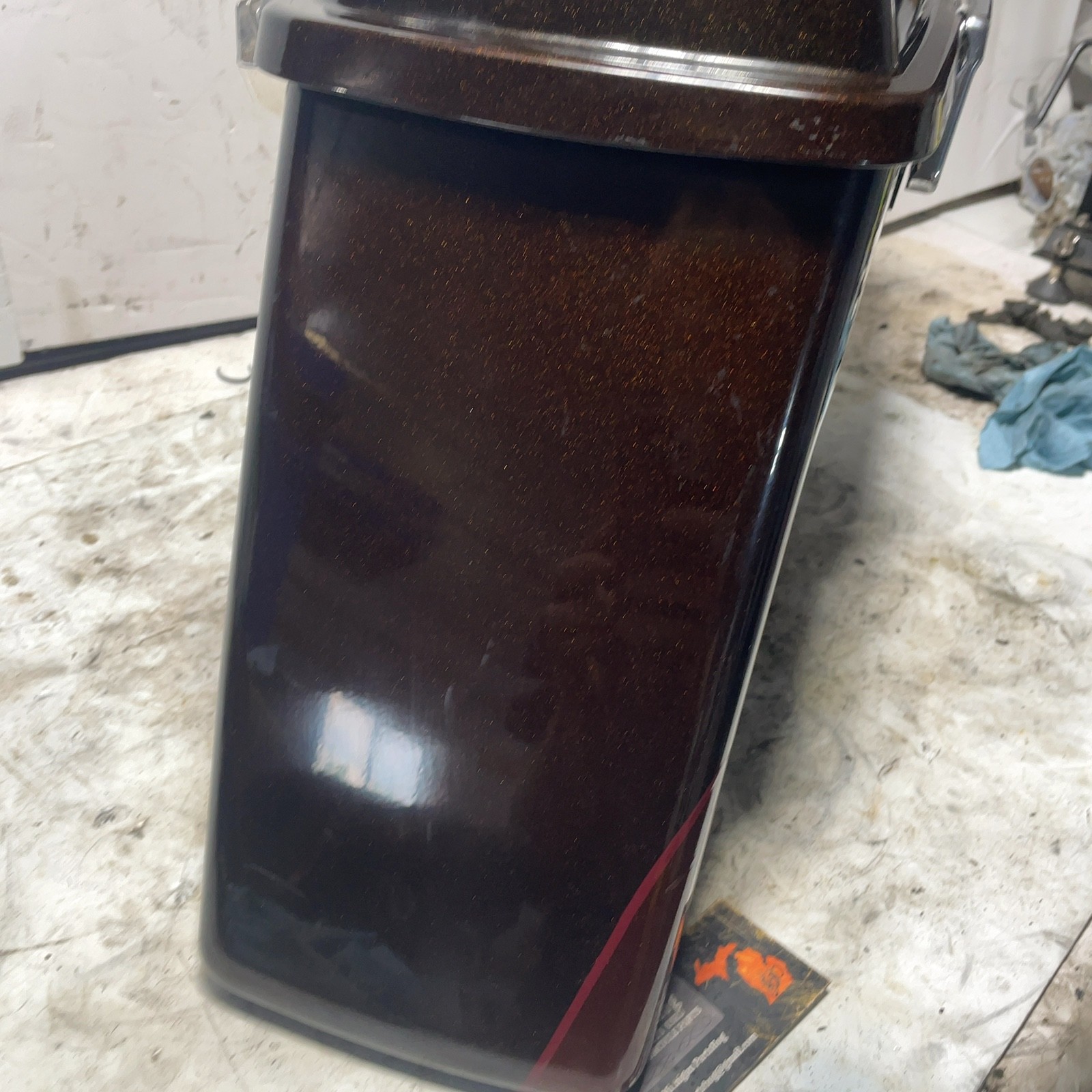 93-13 Harley Touring OEM Right Saddlebag Dark and Light Root Beer Brown 2011