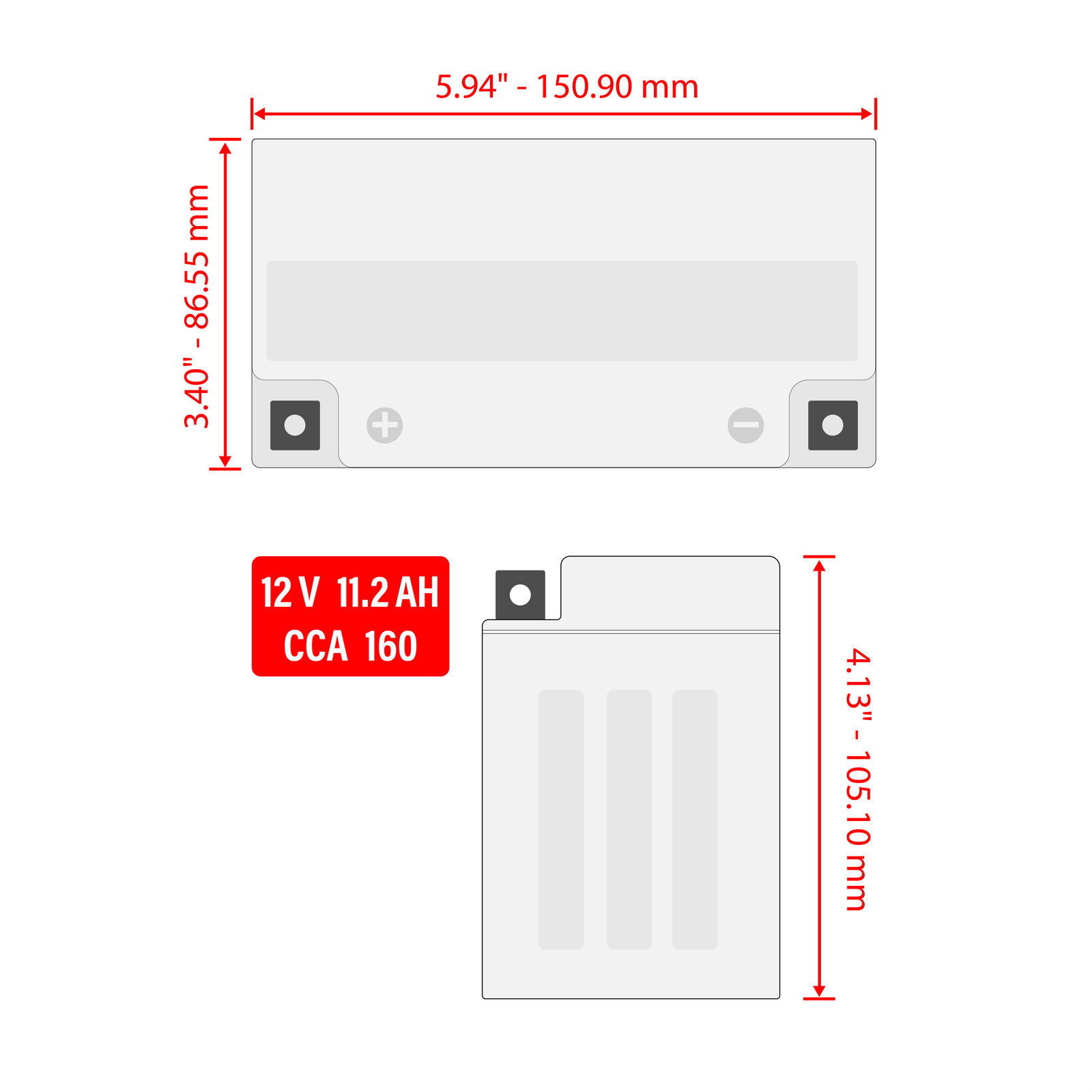 AGM Battery for Honda VT1100C3 Shadow Aero 1100 1998 1999 2000