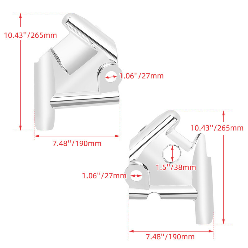 Pair Front Fork Upper Frame Neck Cover For Yamaha V-Star XVS1100 1999-2011