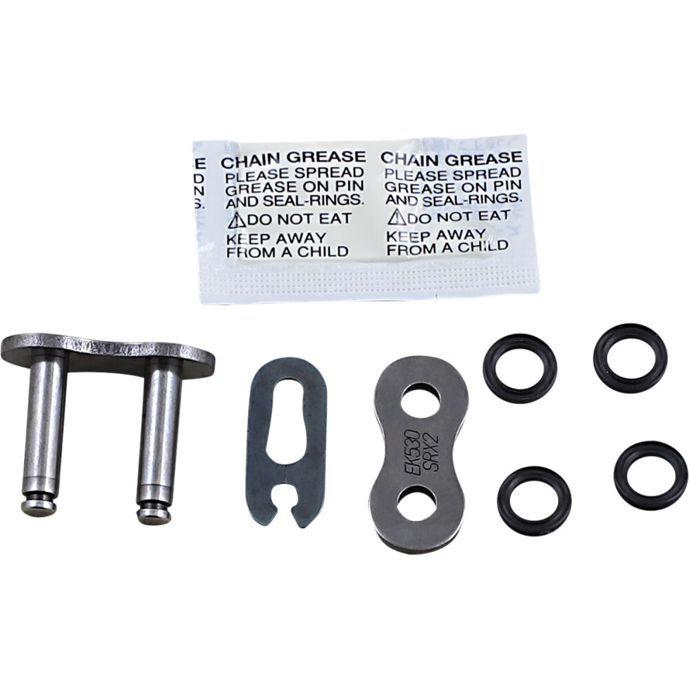 EK Chains 530 SRX2 Series SKJ QX-Ring Clip Master Connecting Link (Natural)