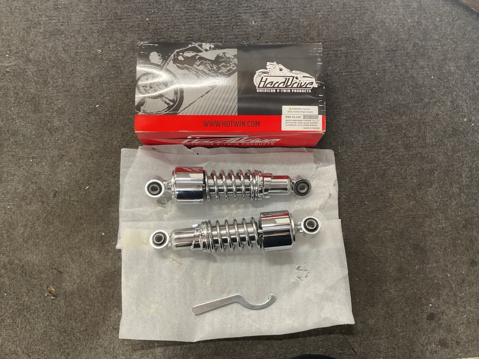 Harddrive Short Shock Crome Shock Absorber Harley 10.5″ XL 1991-2018 WP99-04520
