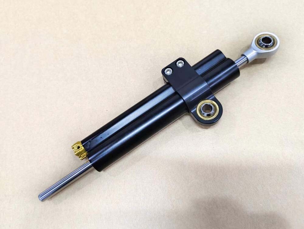 Ohlins Adjustable Steering Damper Stabilizer Universal Motorcycle Black 2-Tube