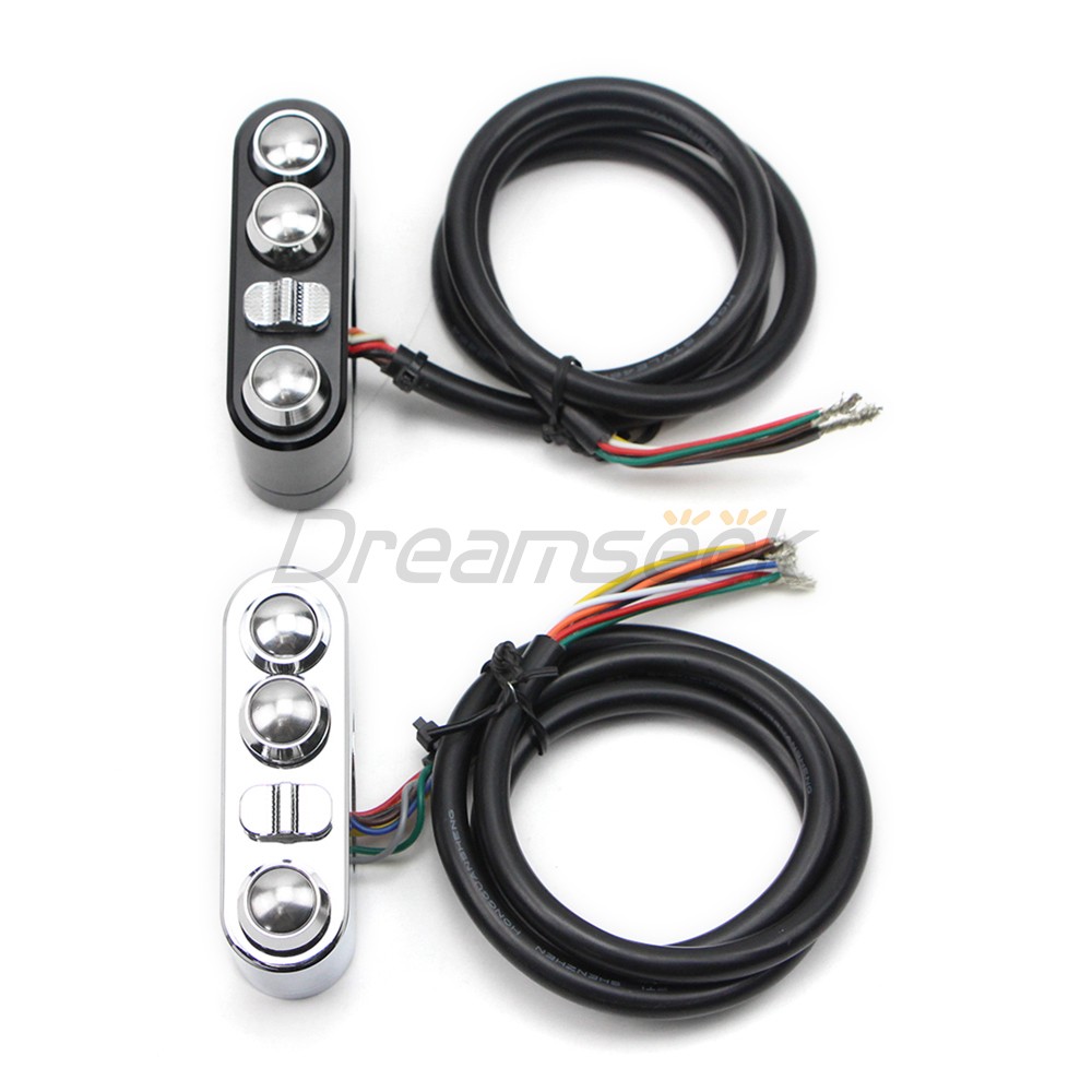 Motorcycle Handlebar Control Switch 25mm for Harley BMW Button Turn Signal Horn