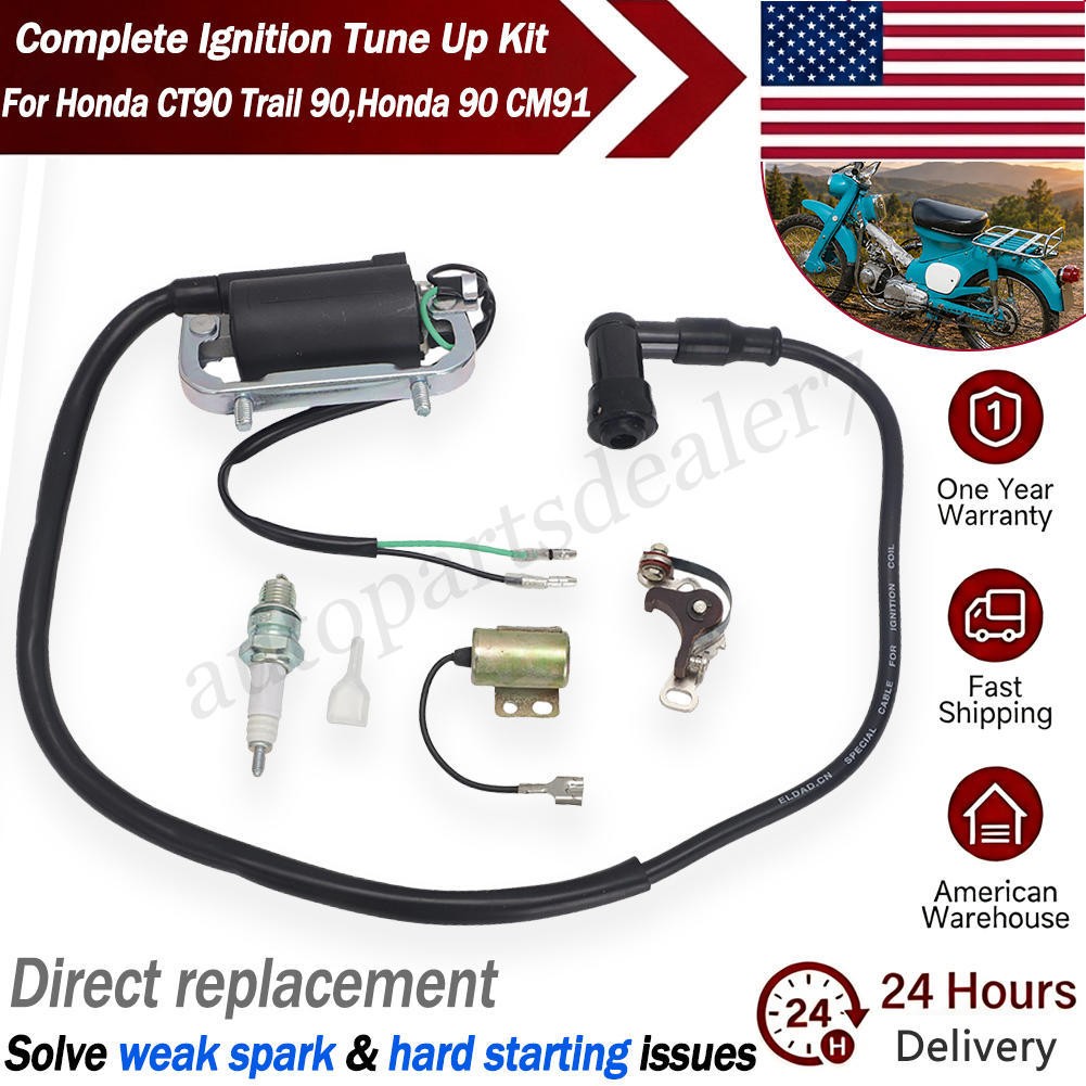 Ignition Tune Up Complete Kit For Honda CT90 Trail 90 , Honda 90 CM91 1966-1979
