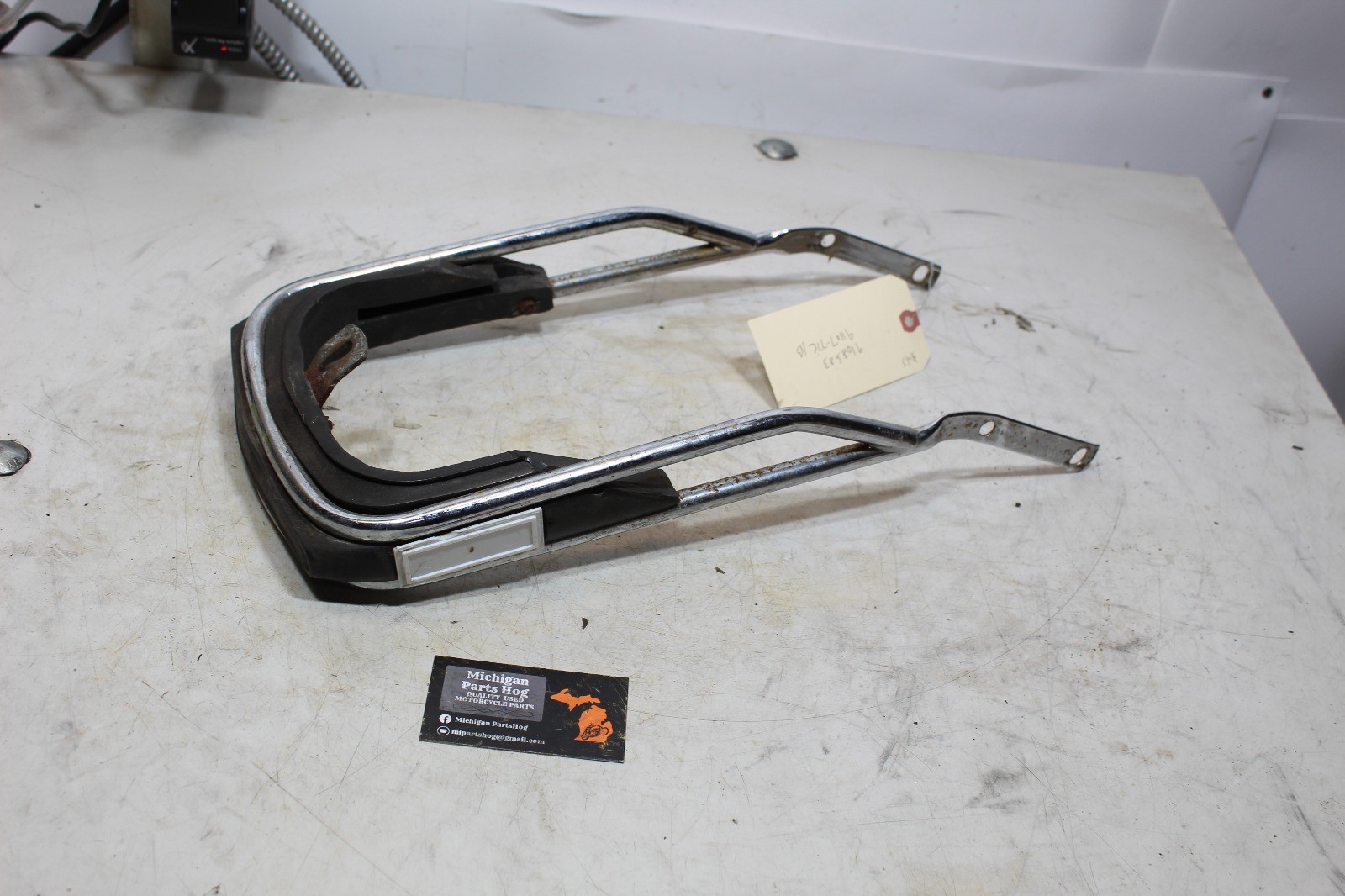 81-15 Harley Touring OEM Chrome Foot Bumper Fender Guard Assembly