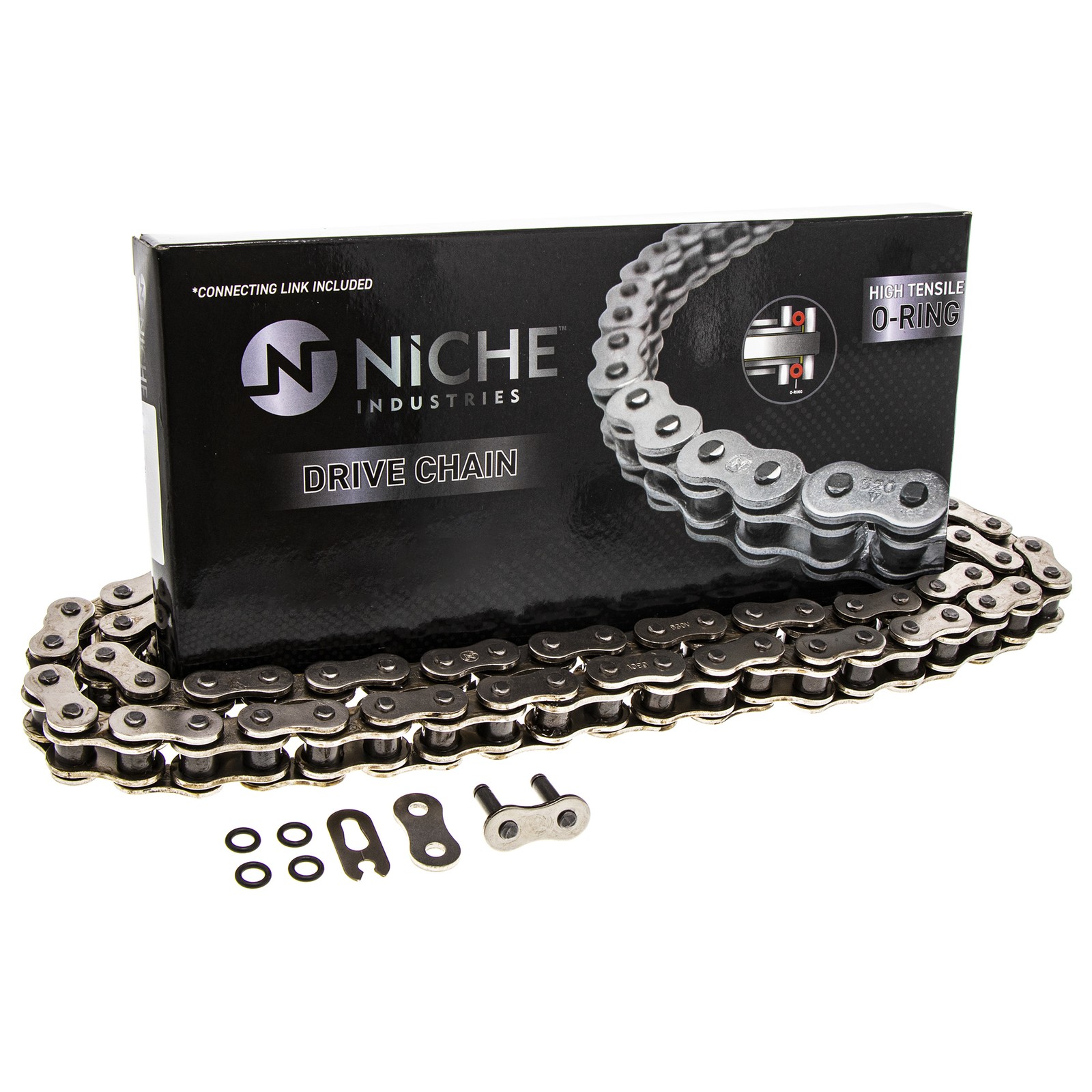 NICHE 630 Drive Chain 88 Links O-Ring With Connecting Master Link Motorcycle