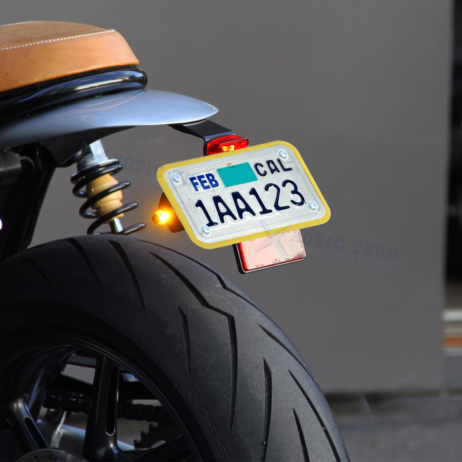 Motorcycle Silicone License Plate Frames Tag Rust Proof Weather Proof Universal