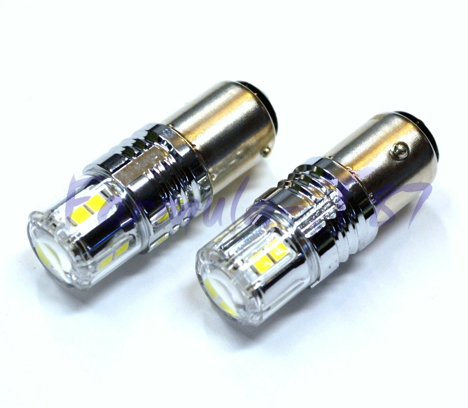 LED 15W 2057 White 5000K Two Bulbs Light Stop Brake Replace Upgrade Plug Play OE