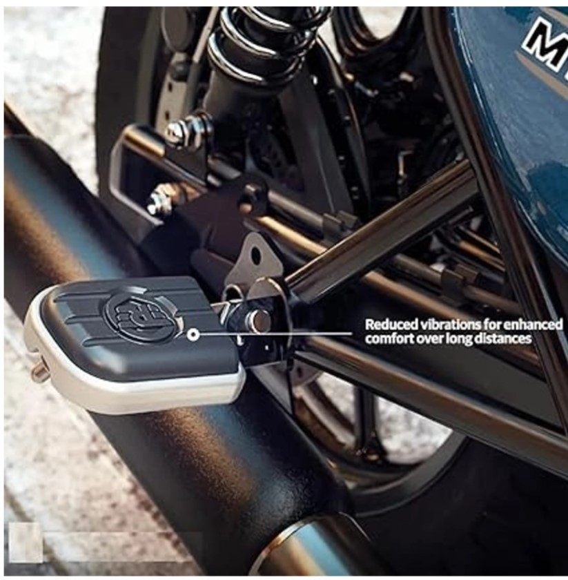 FIT FOR ROYAL ENFIELD SUPER METEOR 650 “BLACK DELUXE RIDER FOOTPEGS”