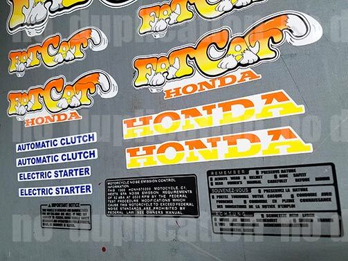 1987 87′ dirtbike TR200 Fat Cat graphic 15pc Decal sticker retro graphics calcos