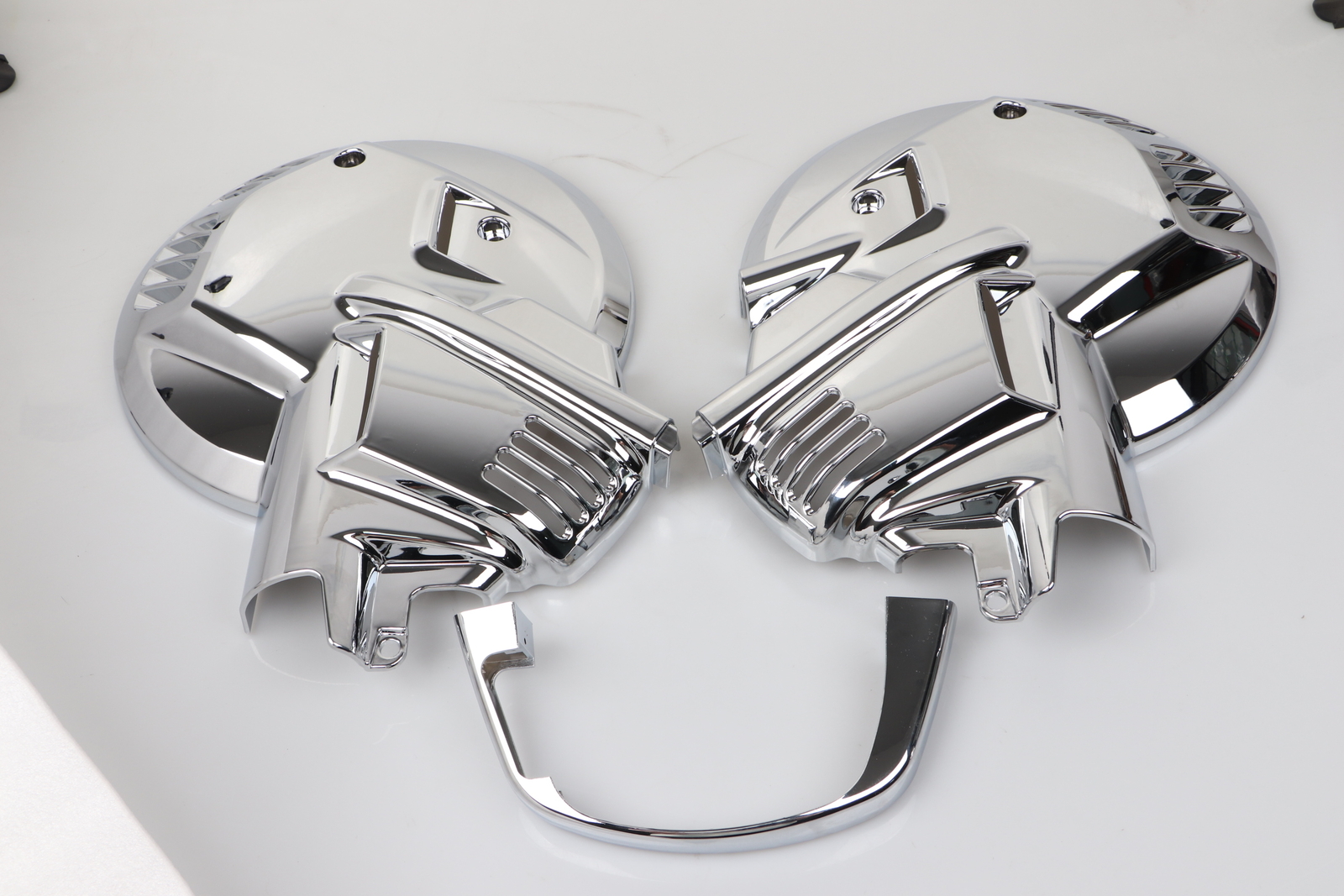 Left&Right Chrome Front Brake Rotor Disc Covers For Honda Goldwing GL1500 88-00