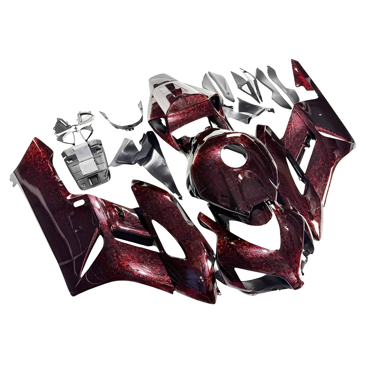 Fairings Plastic Bodywork Cover for CBR1000RR 2004 2005 Red Forged Pattern Honda