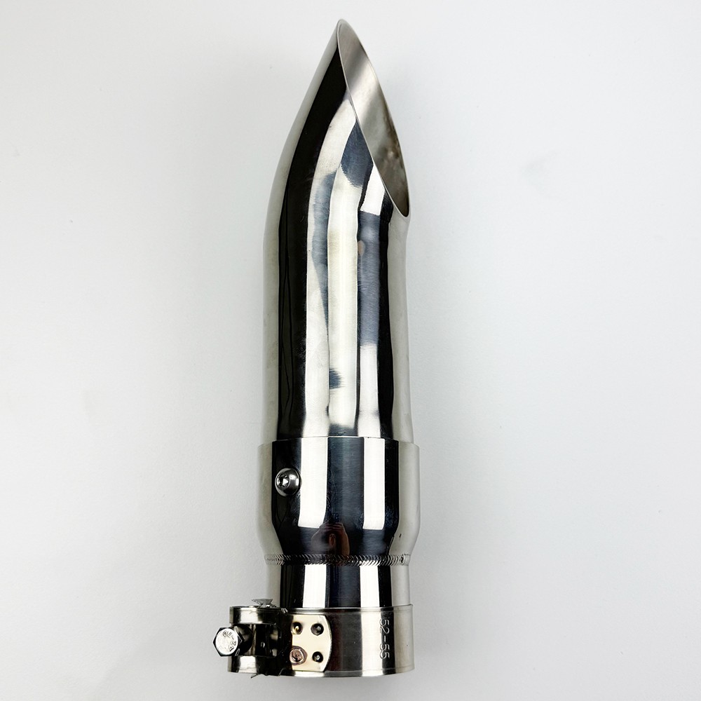 Shorty GP Universal Motorcycle v2 Exhaust Stainless Tip 1.75″ 1 3/4″ W/O Baffle