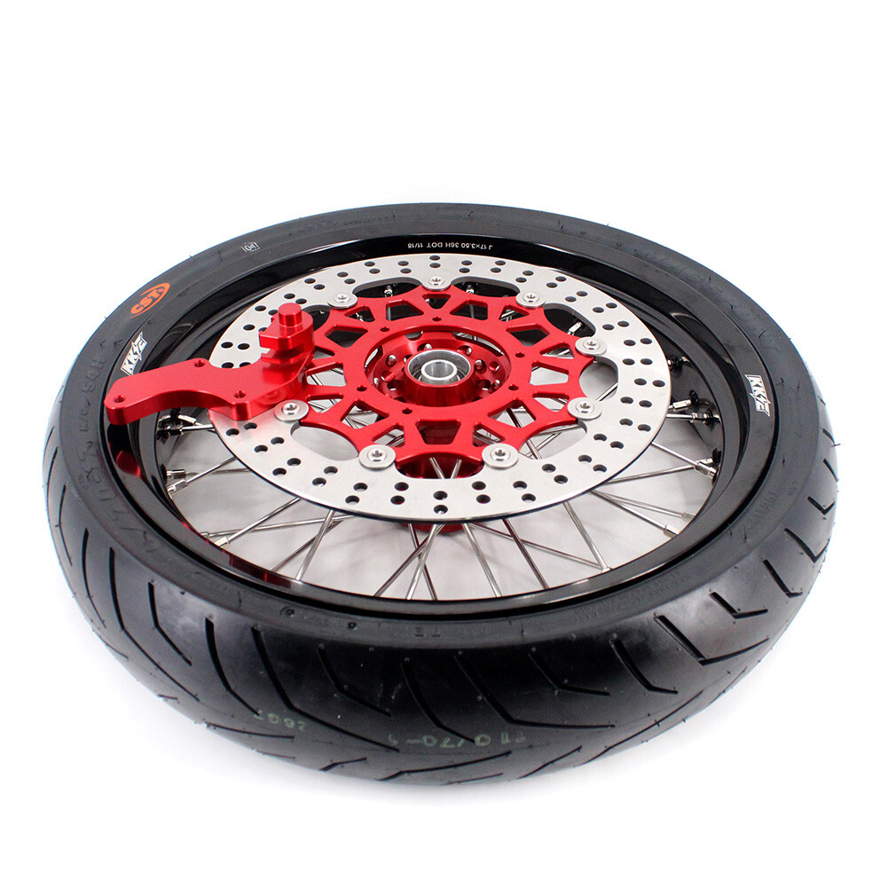 KKE 17”inch Supermotard Wheels Fit Honda CRF250X 2004/ CRF450X 05-18 CST Tyres