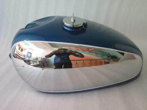 Fit For Panther M100 M120 Chrome And Blue Painted Fuel Petrol Tank With Cap