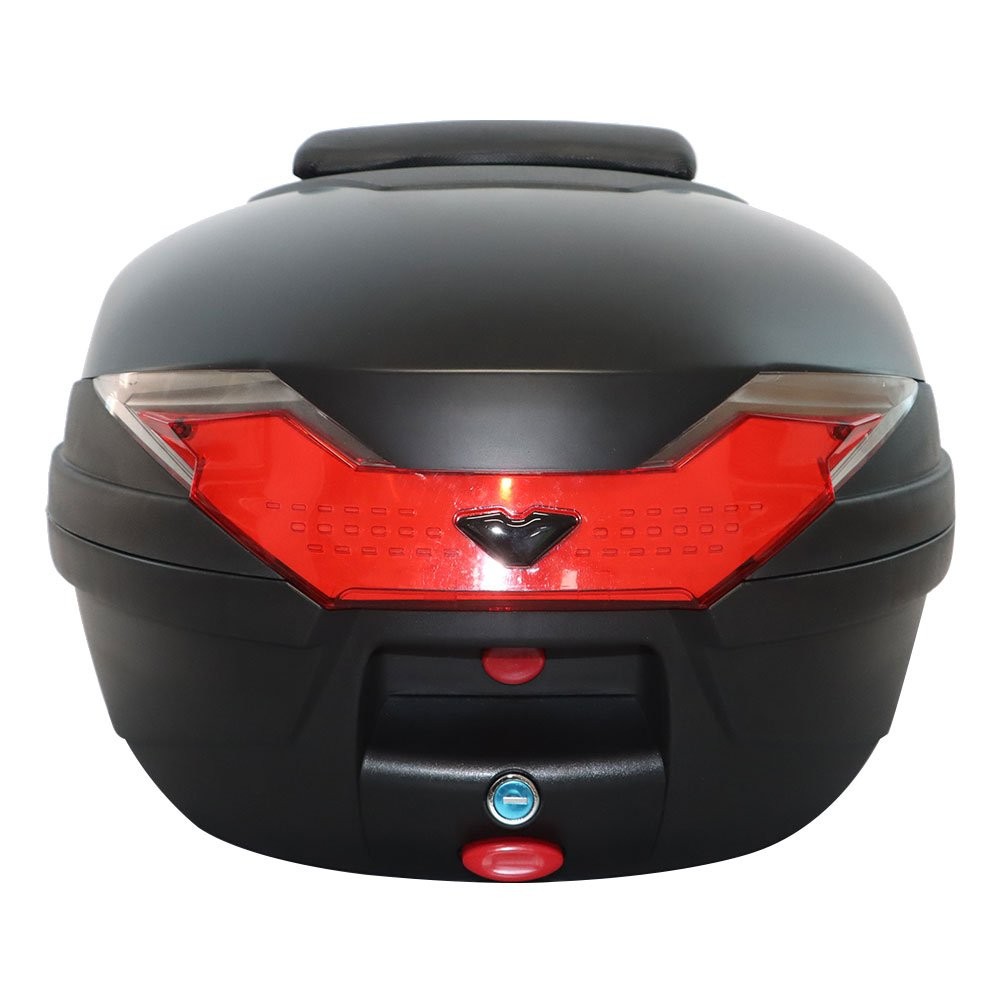32L Universal Motorcycle Trunk Scooter Tail Box Luggage Top Lock Storage Case US