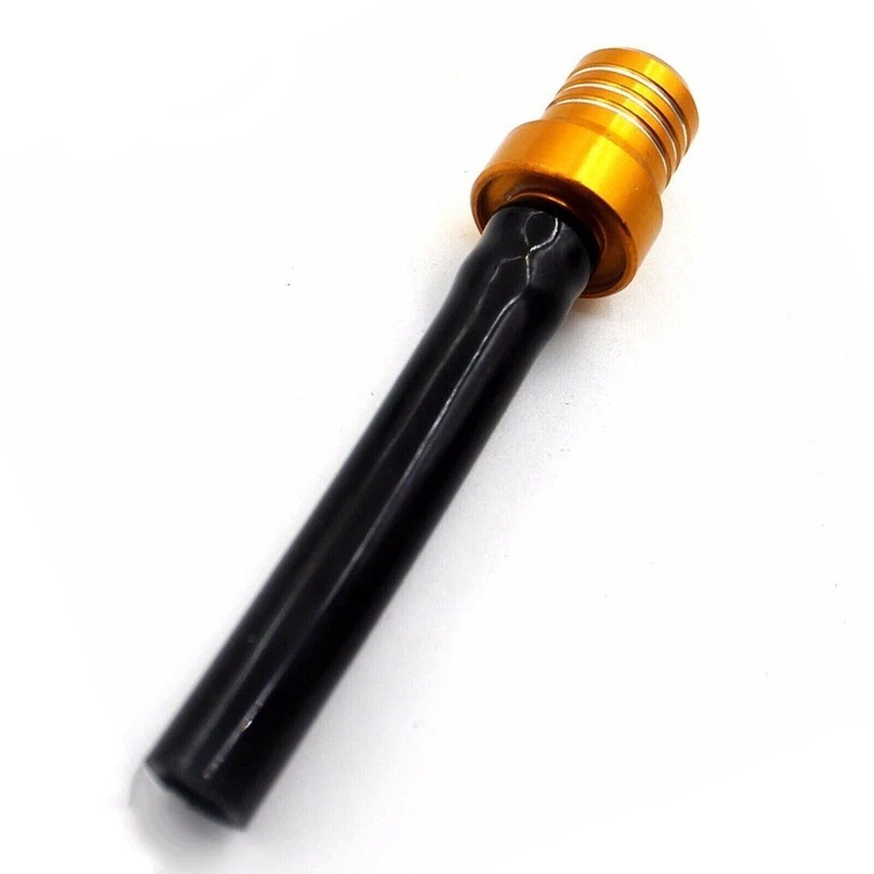 KKE Gold Fuel Tank Gas Cap Valve Vent Breather Hose Black Tube ATV Dirt Bike CNC