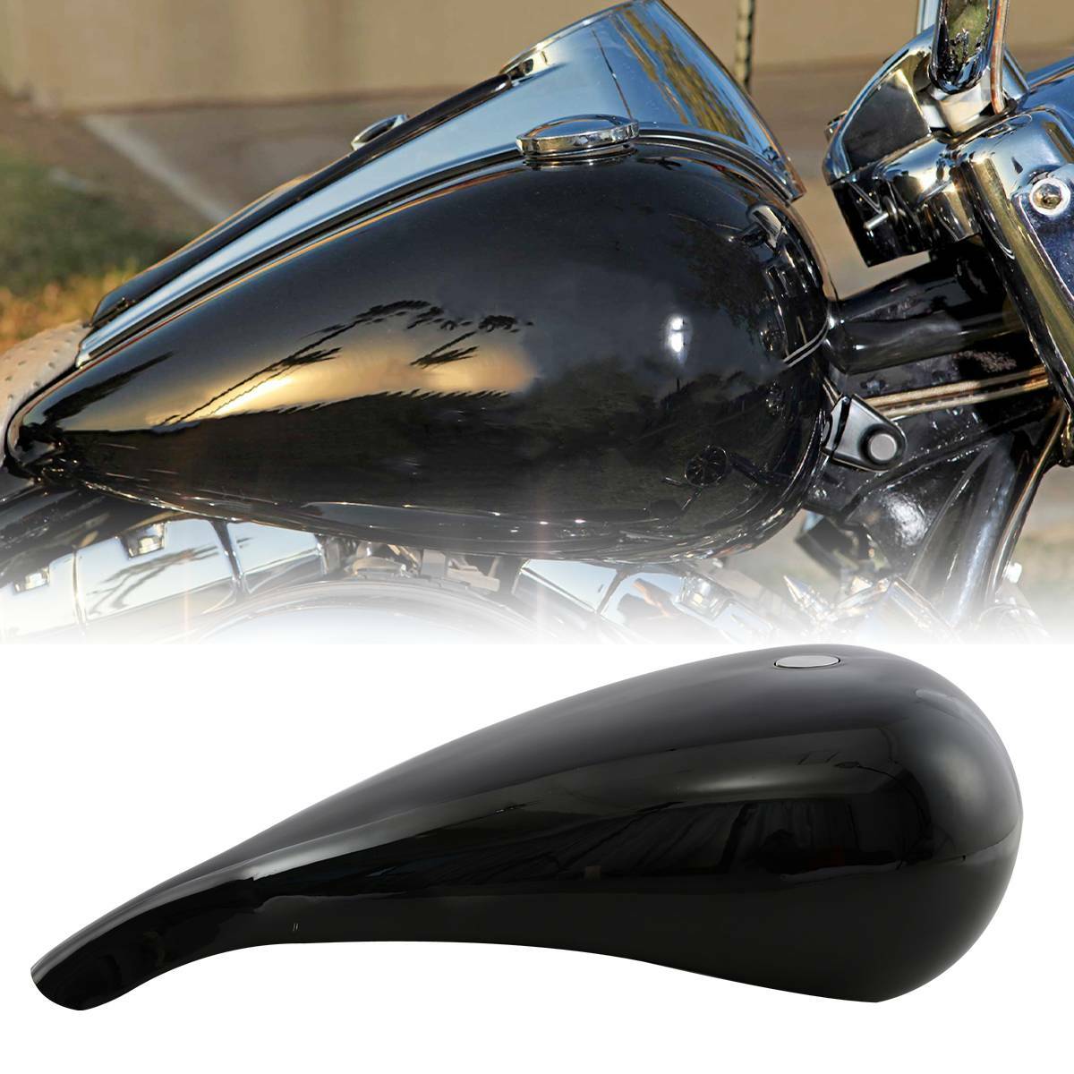 5″ Stretched 4.7 Gallon Gas Fuel Tank Fit For Harley Chopper Touring Road Glide