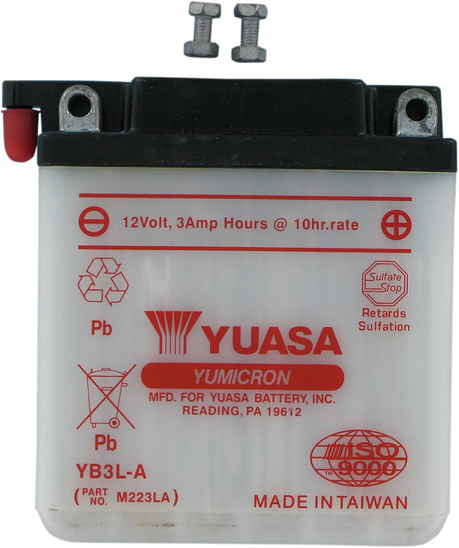 Yuasa YB3L-A Yumicron 12V Lead Acid Battery Shipped Dry