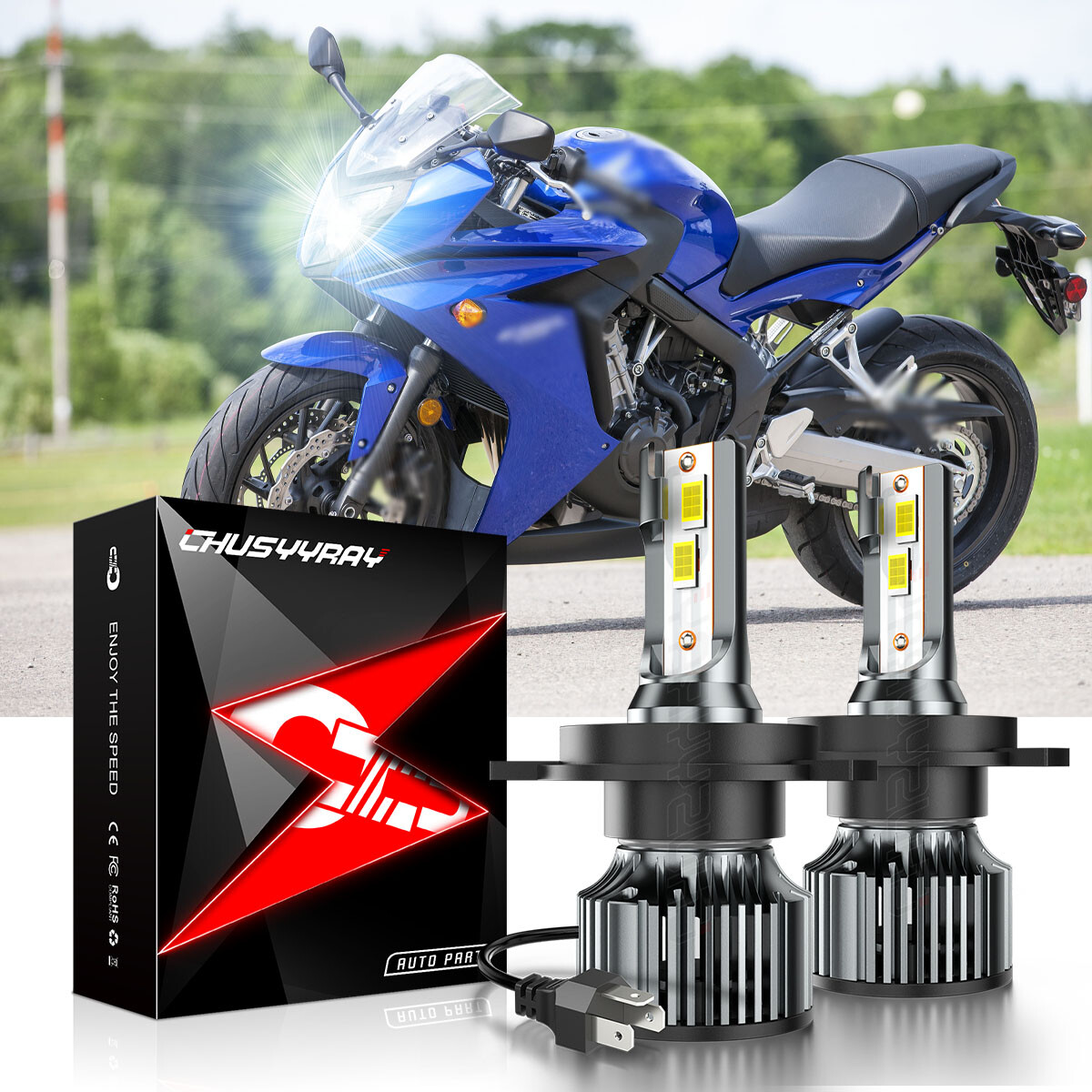 Super Brite LED light bulb for Honda Motorcycle 2014-2016 CBR650F headlight 2pcs